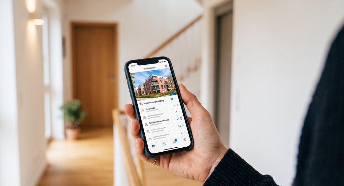 Kundenportal und App für Mieter und Eigentümer mit idwell